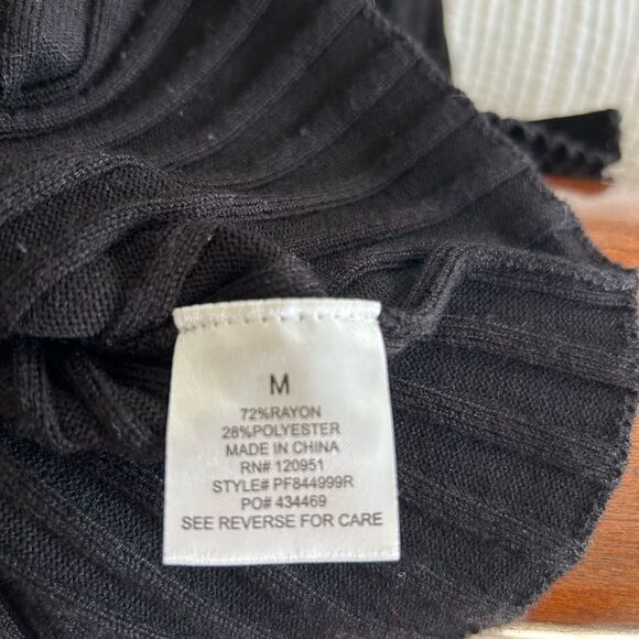 Olive & Oak Women’s Black Long Ribbed Knit Bodycon Dress Size Medium Rayon Blend - Picture 6 of 11